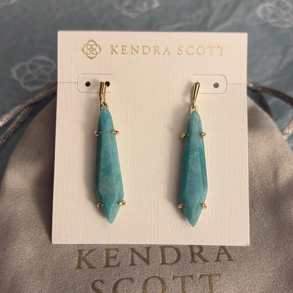 Kendra Scott 14K Gold Over Brass Amazonite
Drop Earrings - Picture 3 of 4